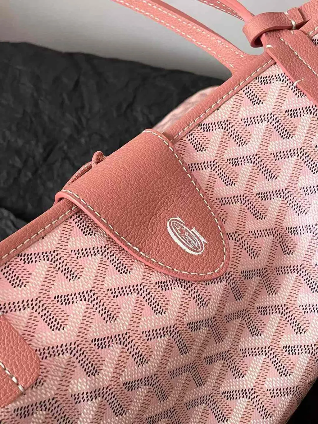GOYARD 24 金属限定色 購物袋 珠光粉 中號:大號 16.16.31