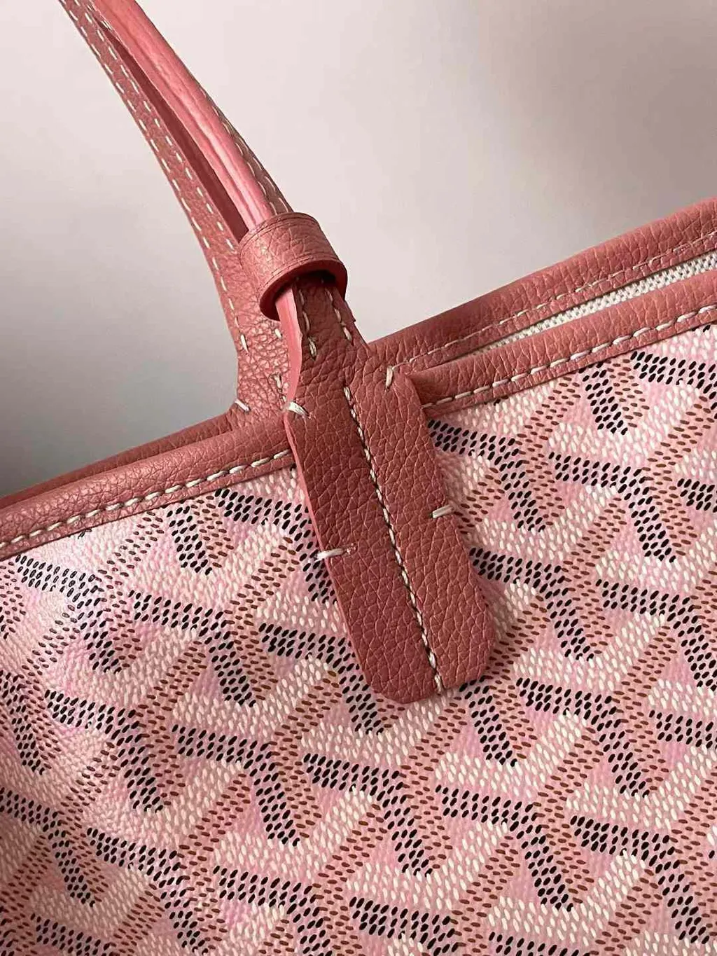 GOYARD 24 金属限定色 購物袋 珠光粉 中號:大號 16.16.32