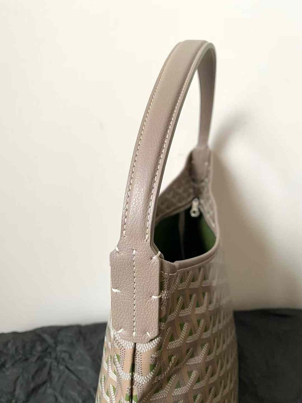 GOYARD HOBO 170週年限定 拉鏈腋下包 灰綠色 17.28.18