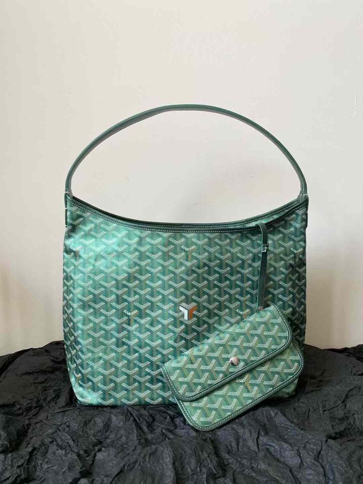 GOYARD HOBO 金属限定色 拉鏈腋下包 珠光綠 17.32.22