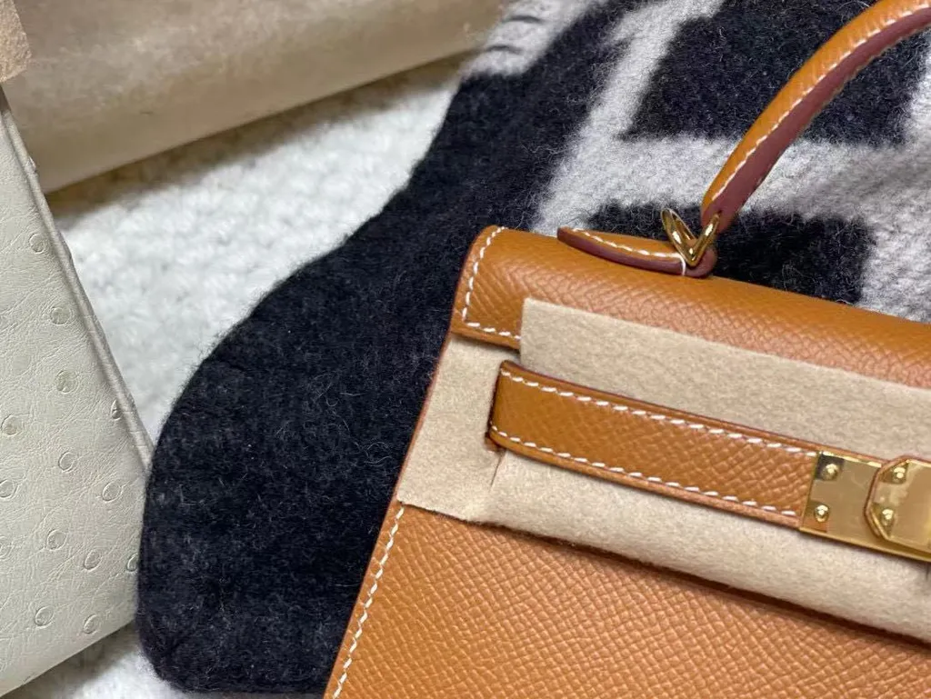 HERMES MINI KELLY 二代 EPSOM皮 37金棕色 金扣 凱莉包627