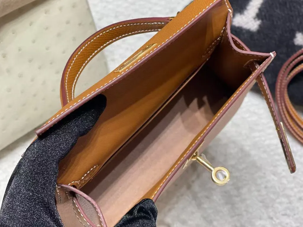 HERMES MINI KELLY 二代 EPSOM皮 37金棕色 金扣 凱莉包630