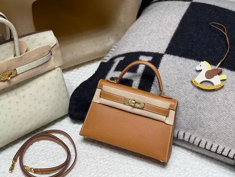 HERMES MINI KELLY 二代 EPSOM皮 37金棕色 金扣 凱莉包625
