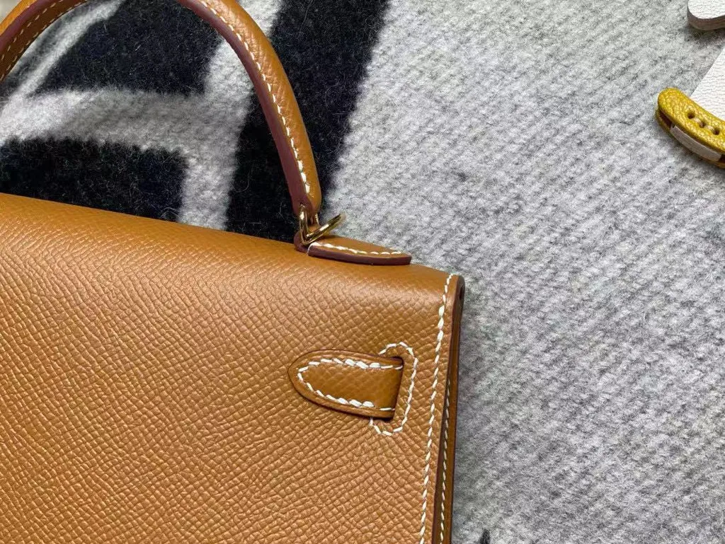 HERMES MINI KELLY 二代 EPSOM皮 37金棕色 金扣 凱莉包629