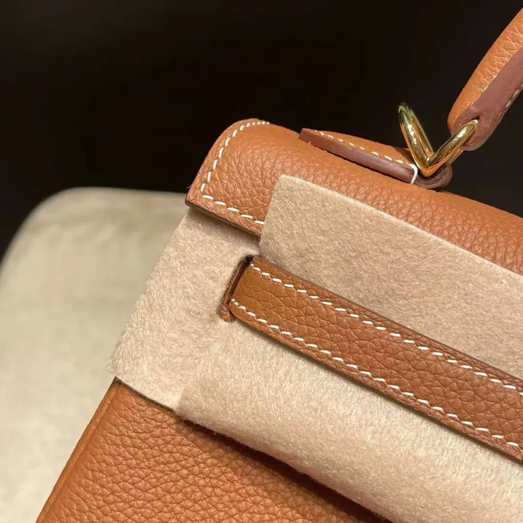 HERMES KELLY  TOGO皮 內縫  37金棕色 金扣 凱莉包  下午2.02.09