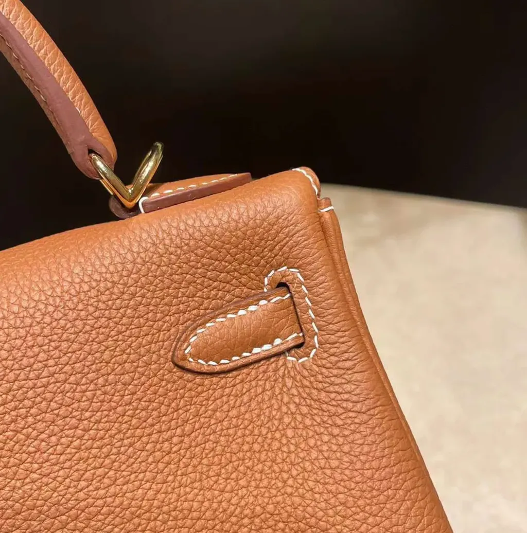 HERMES KELLY  TOGO皮 內縫  37金棕色 金扣 凱莉包  下午2.02.20