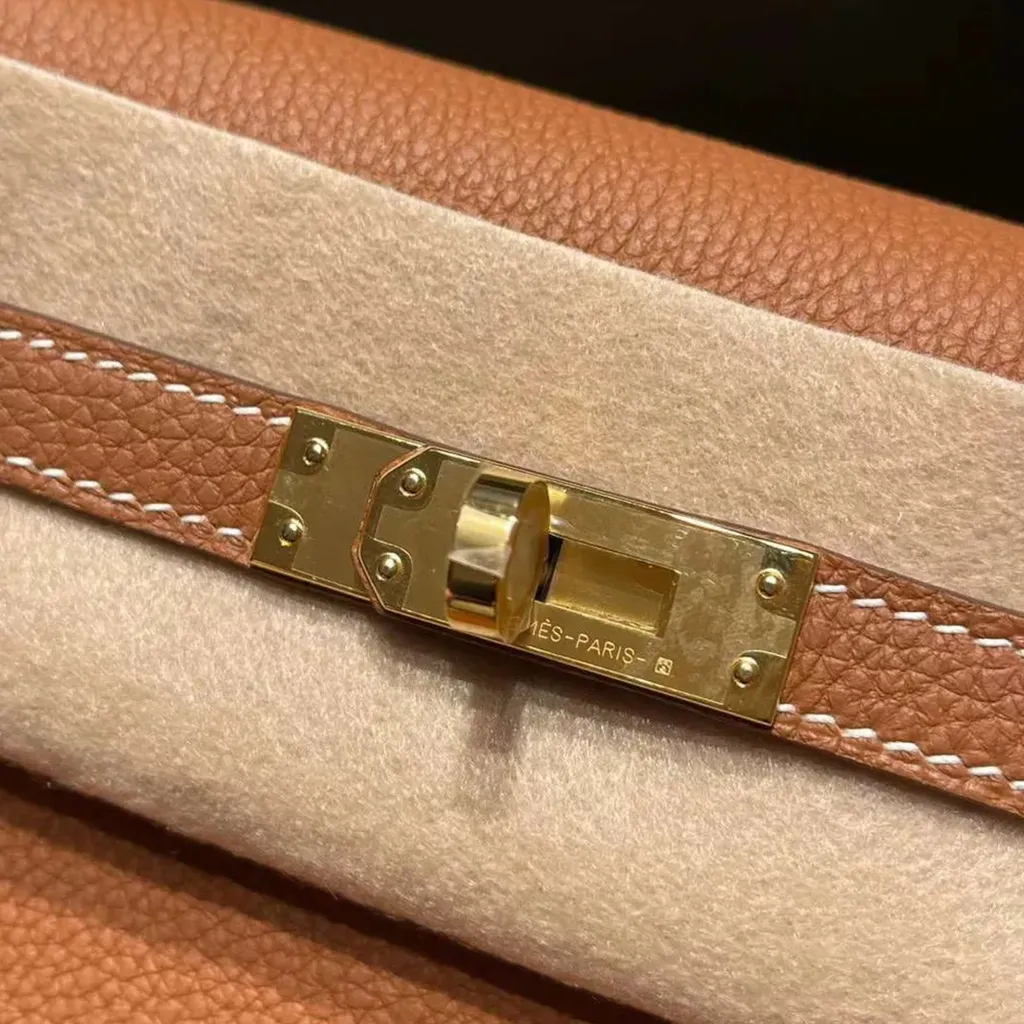HERMES KELLY  TOGO皮 內縫  37金棕色 金扣 凱莉包  下午2.01.48