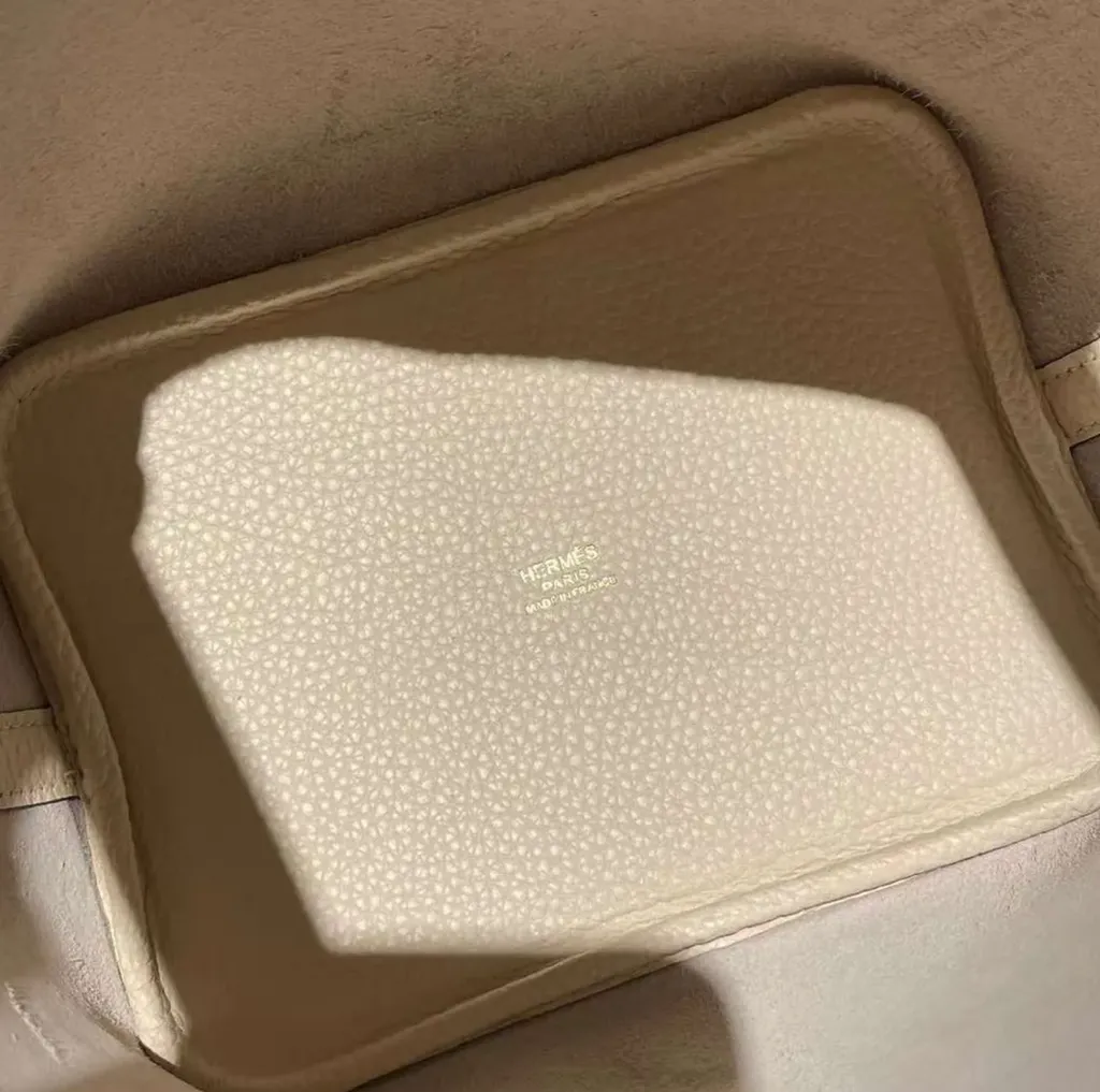 HERMES PICOTIN CLEMENCE皮 10奶昔白色 金扣 菜籃子 下午4.06.20