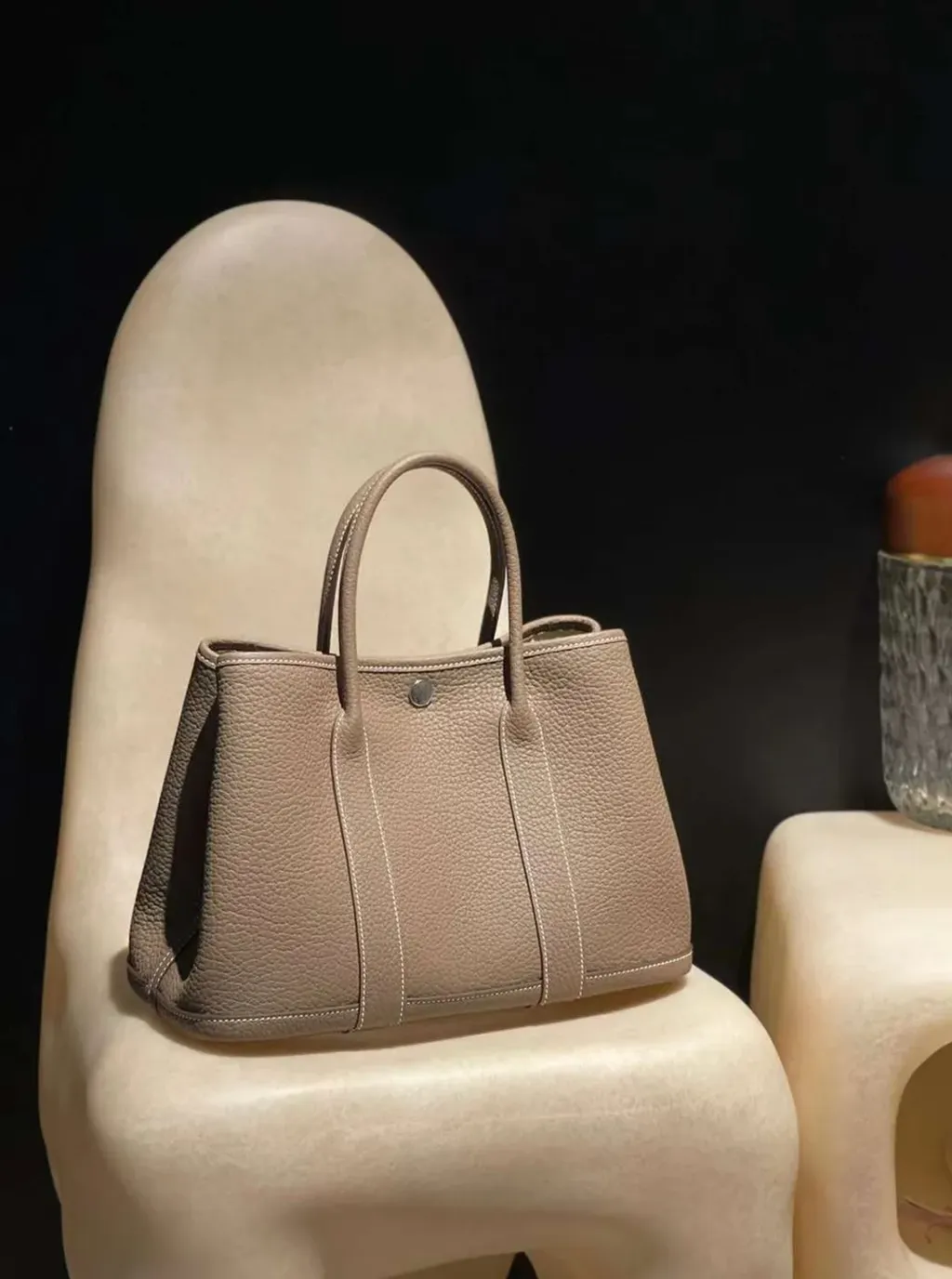 HERMES GARDEN PARTY NEGONDA皮 18大象灰 花園包  下午4.19.39