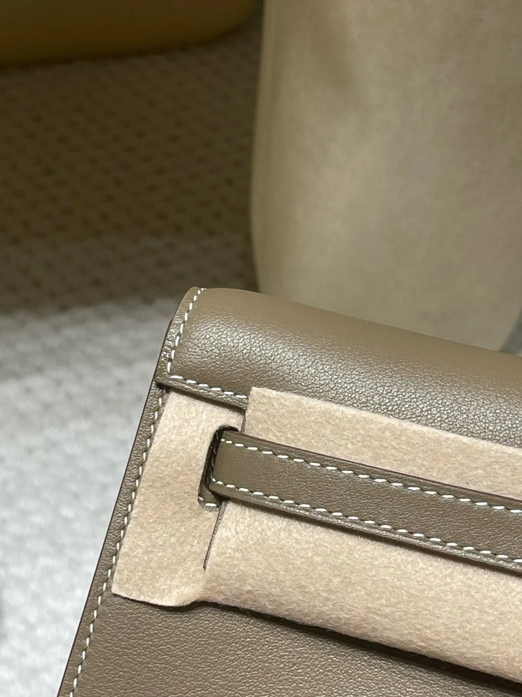 HERMES KELLY DANSE SWIFT皮 18大象灰色 銀扣 跳舞包 765
