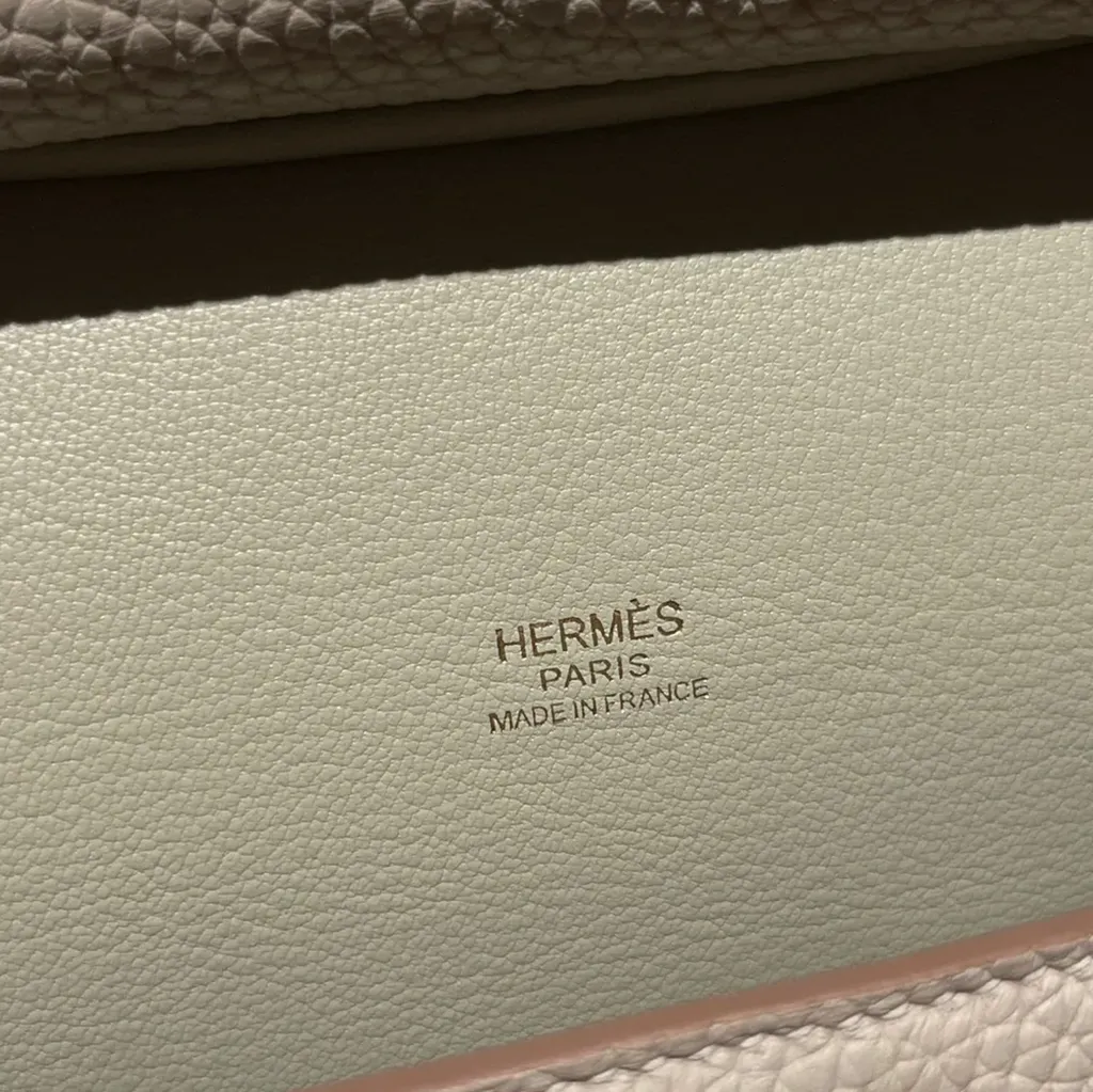 HERMES JYPSIERE CLEMENCE皮 8L冰川白色 金扣 吉普賽包 下午3.50.24