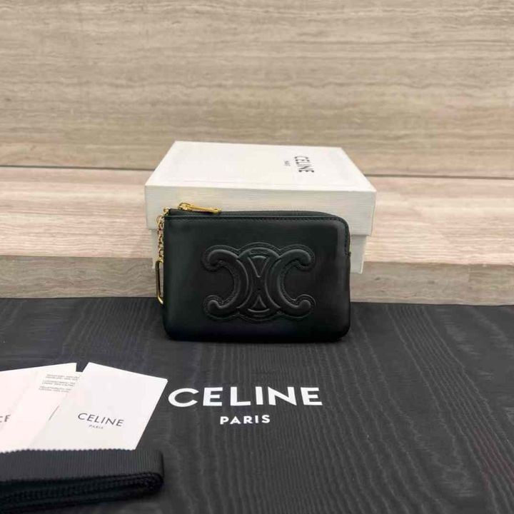 CELINE 平滑小牛皮零錢卡包 兩色 14.58.11