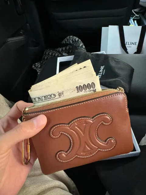 CELINE 平滑小牛皮零錢卡包 兩色-1