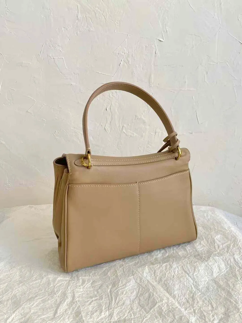 BALENCIAGA RODEO 麂皮肩背包 奶茶 三個尺寸17.33.27
