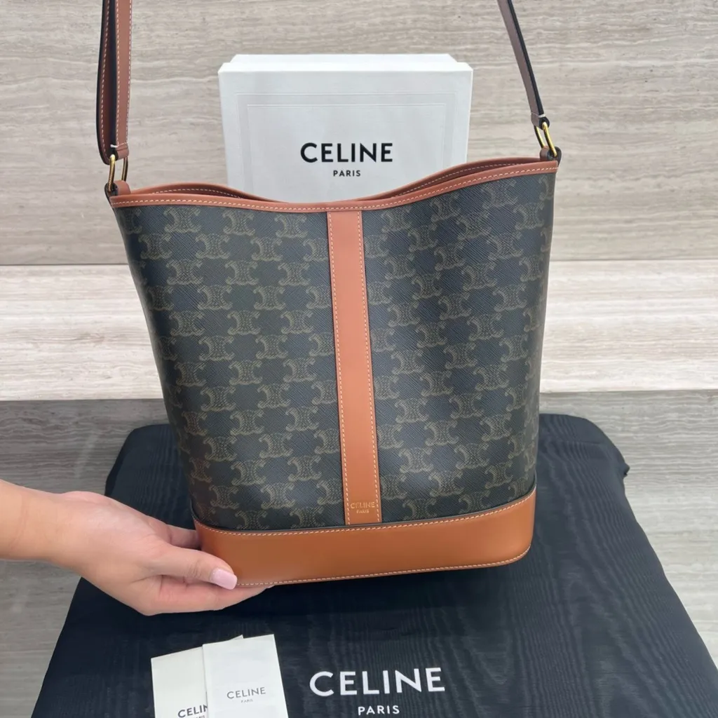 CELINE TRIOMPHE 水桶包 老花款 