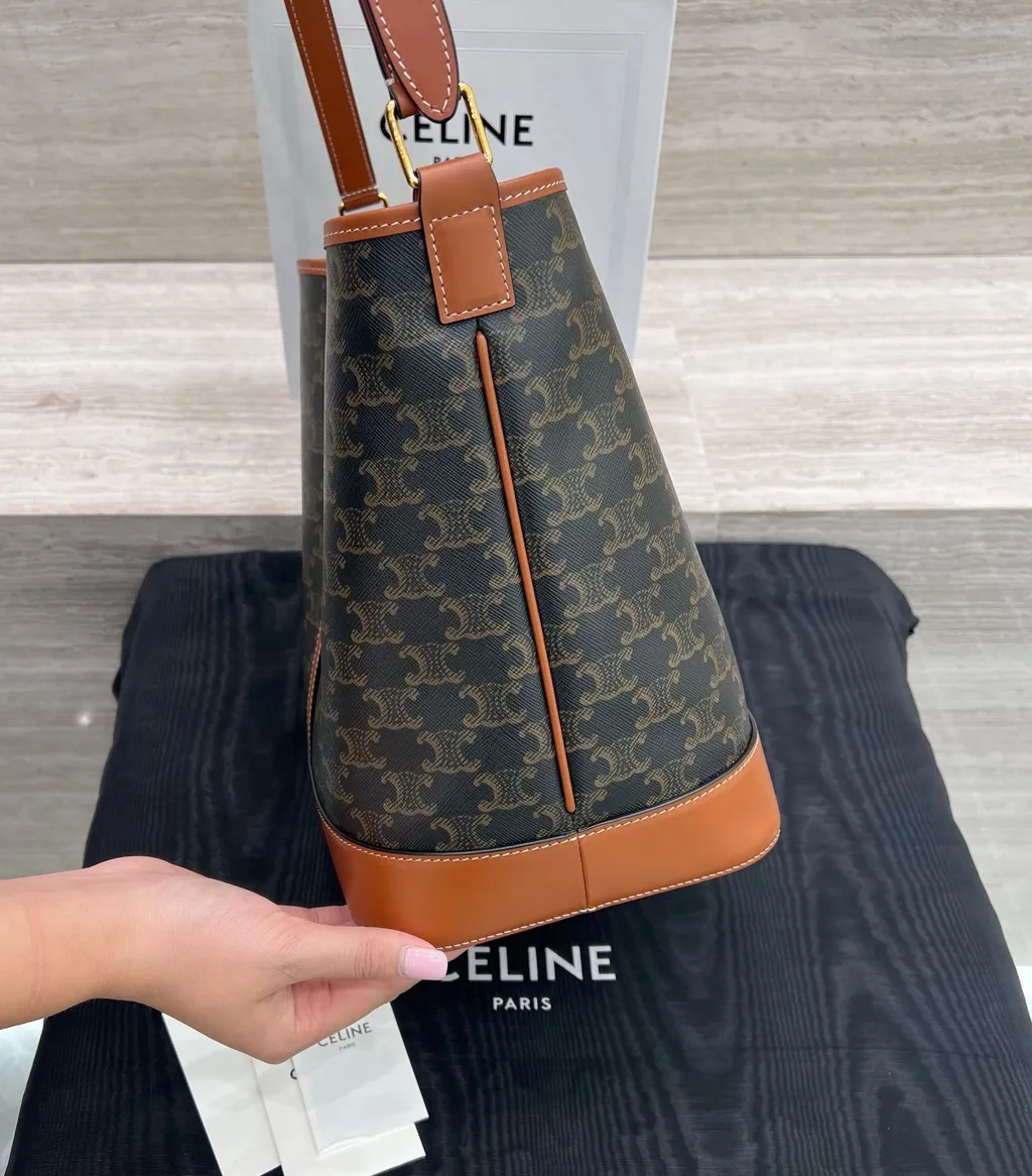 CELINE TRIOMPHE 水桶包 老花款 ㄉ