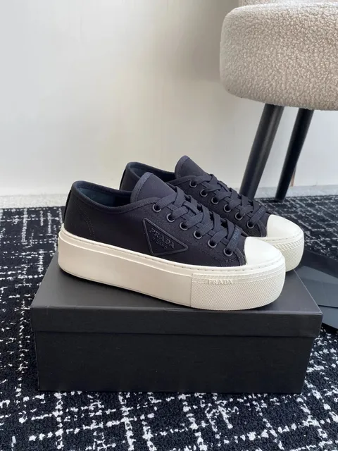 Prada 24ss秋冬厚底球鞋 帆布鞋_8_小鱼_来自小红书网页版