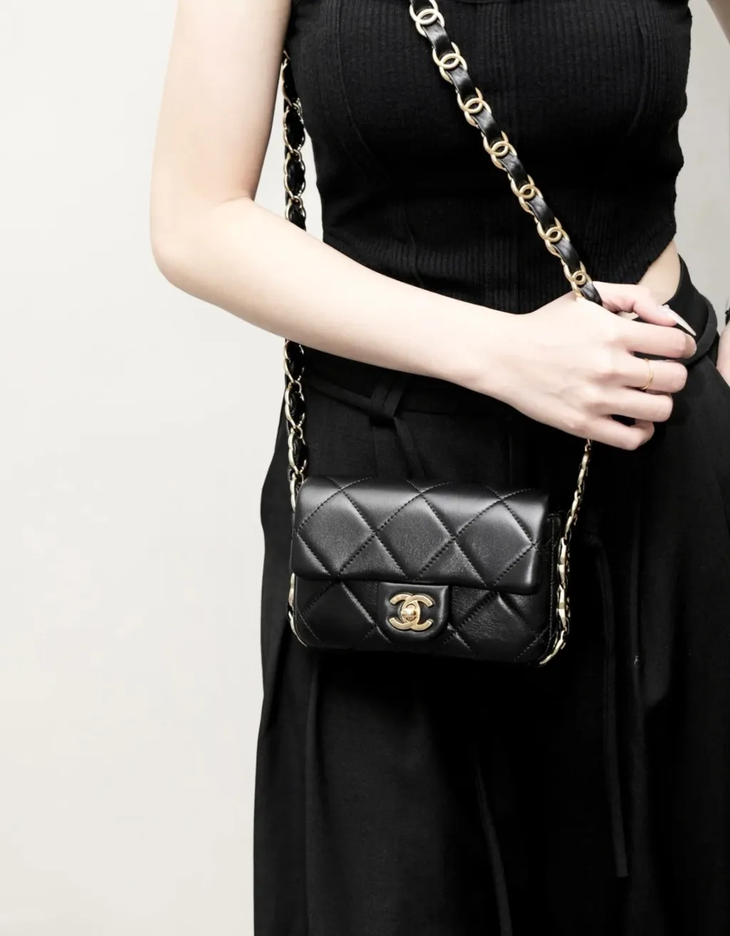 CHANEL 24K CF MINI 粗鏈條口蓋包IMG_0704