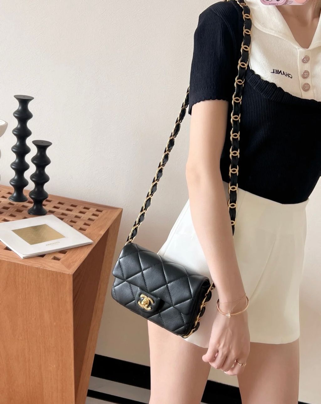 CHANEL 24K CF MINI 粗鏈條口蓋包IMG_0701