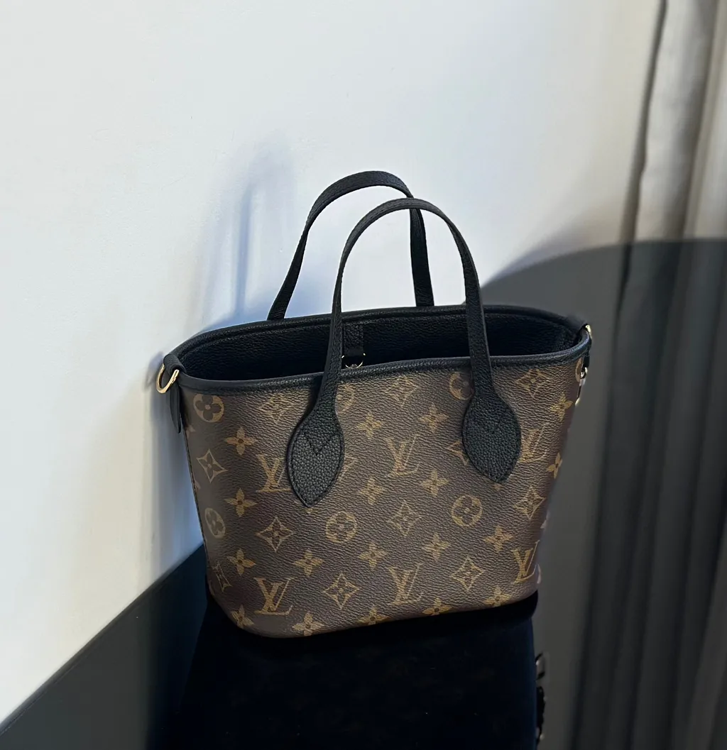 LV NEVERFULL BANDOULIERE INSIDE OUT BB 雙面托特包 黑色 M120991493