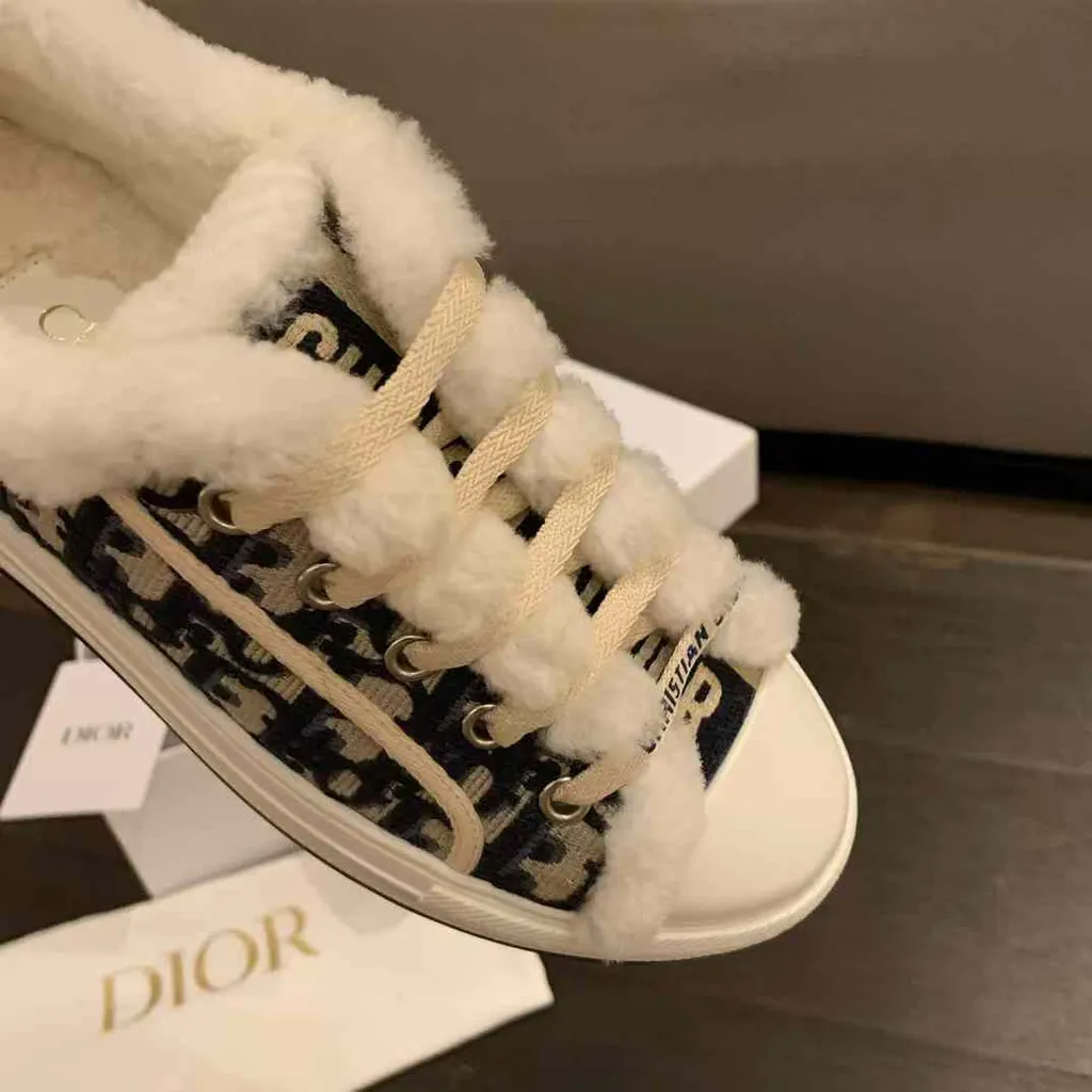DIOR WALK'N 羊毛厚底帆布鞋6