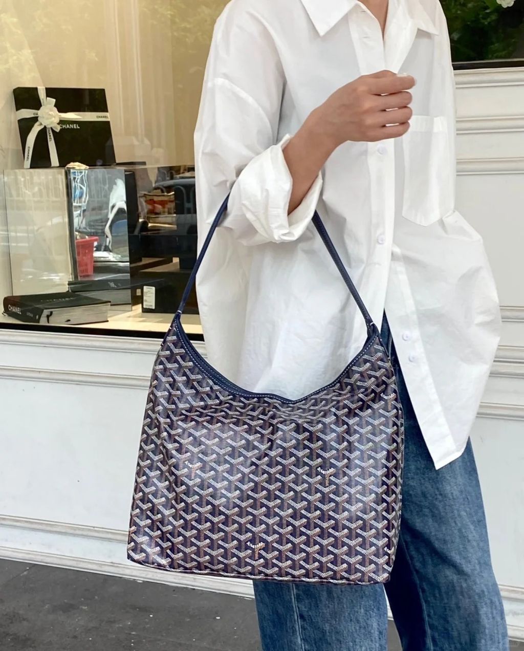 戈雅goyard_ 老花，深蓝色，Hobo女包！_2_等风来_来自小红书网页版