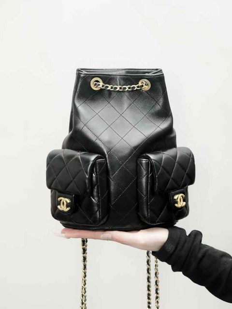CHANEL 25C 羊皮水桶雙肩包2