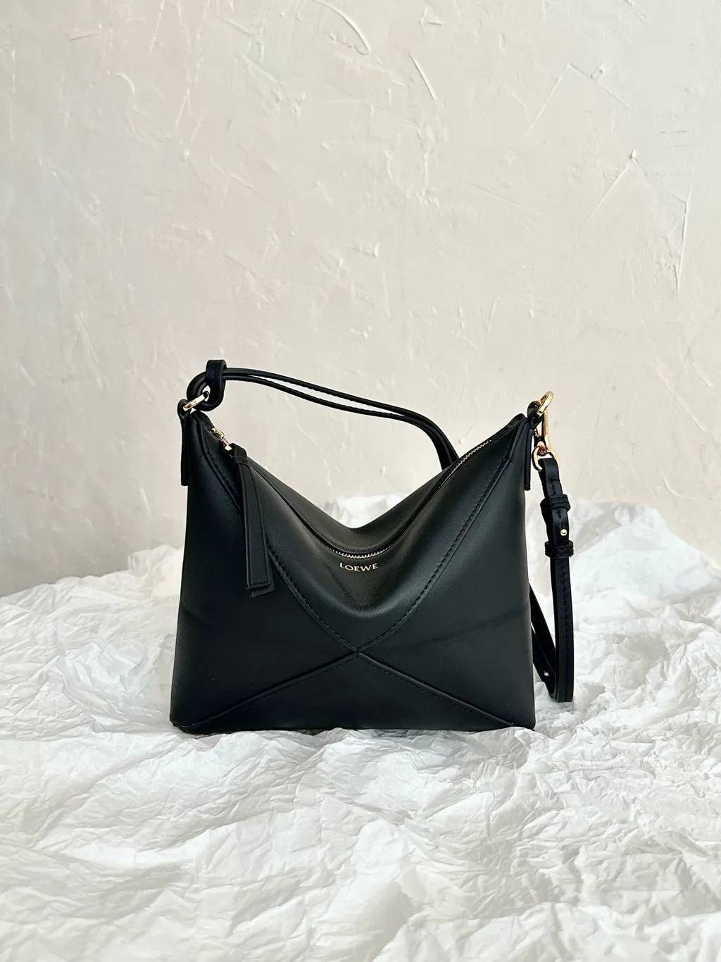 LOEWE PUZZLE FOLD POUCH 手袋 黑色1967