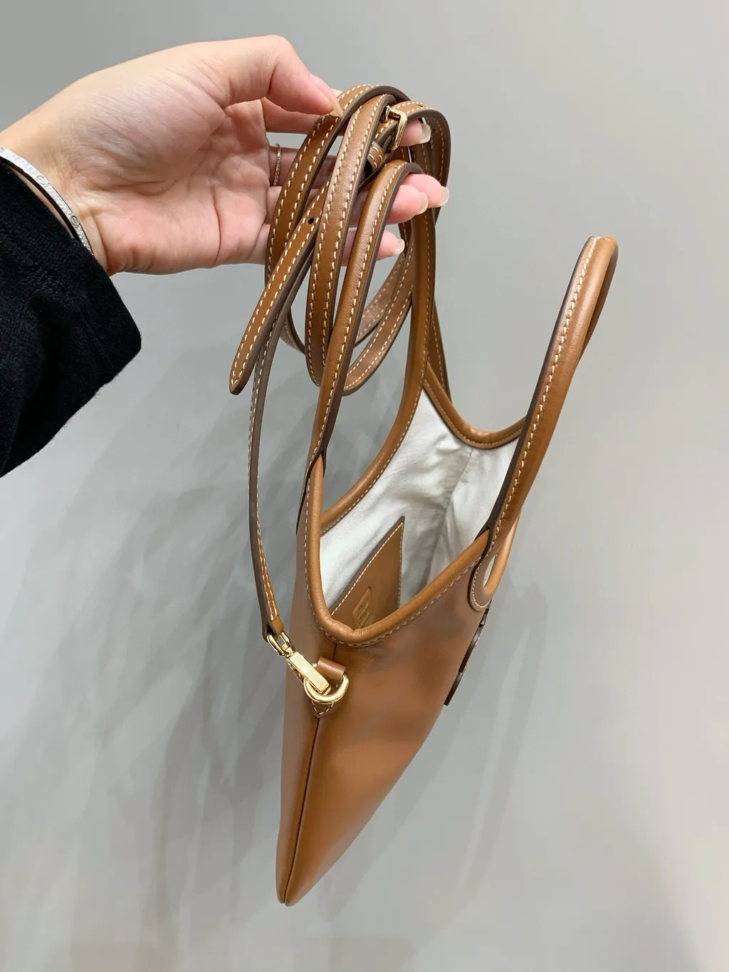 MIU MIU MINI IVY 皮革托特包 棕色2802