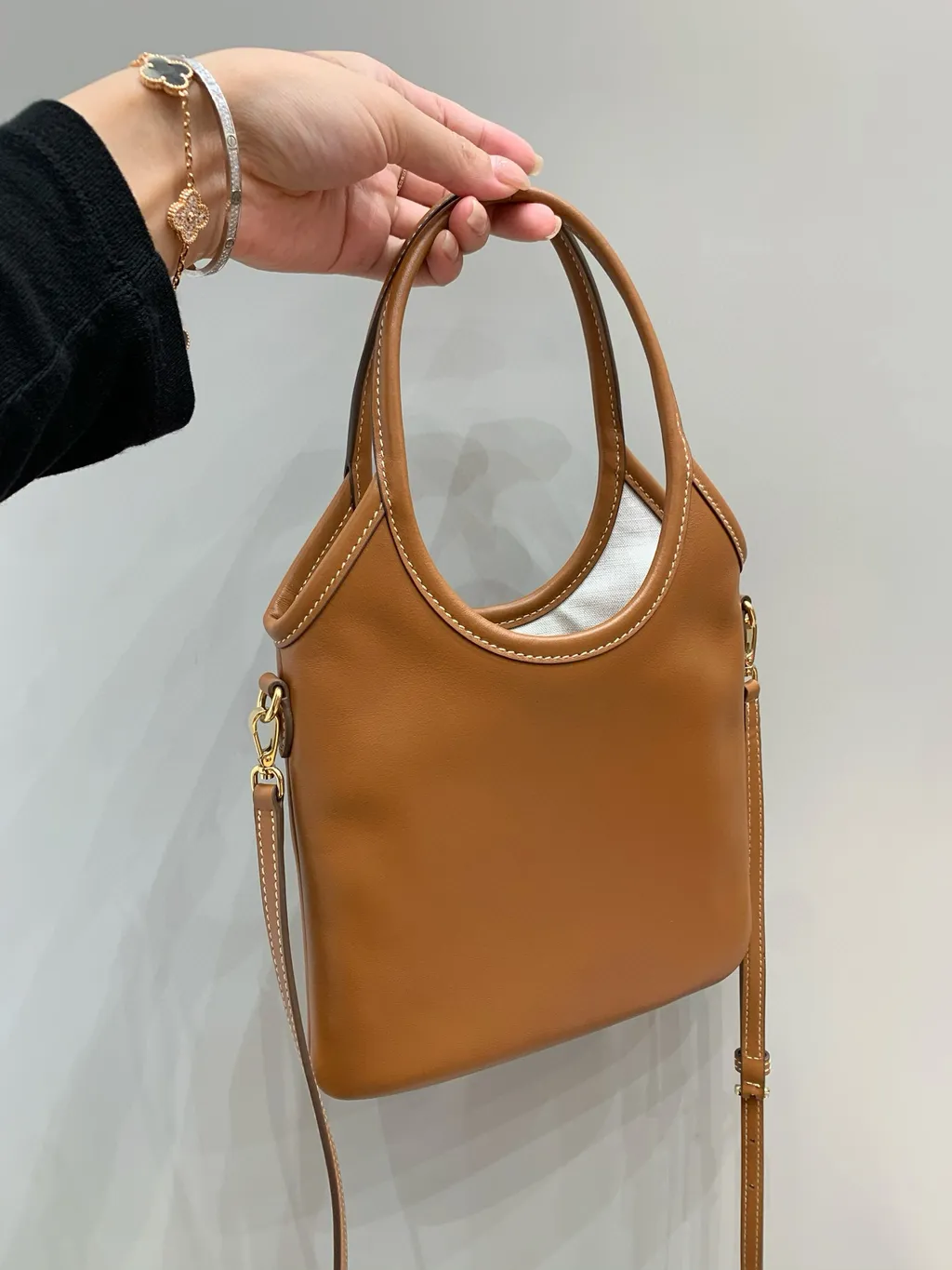MIU MIU MINI IVY 皮革托特包 棕色2805