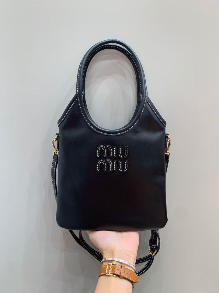 MIU MIU MINI IVY 皮革托特包 黑色2831