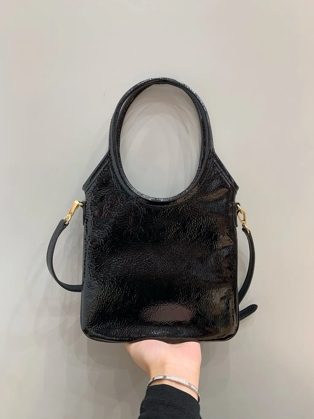 MIU MIU MINI IVY 油蠟托特包 黑色2841