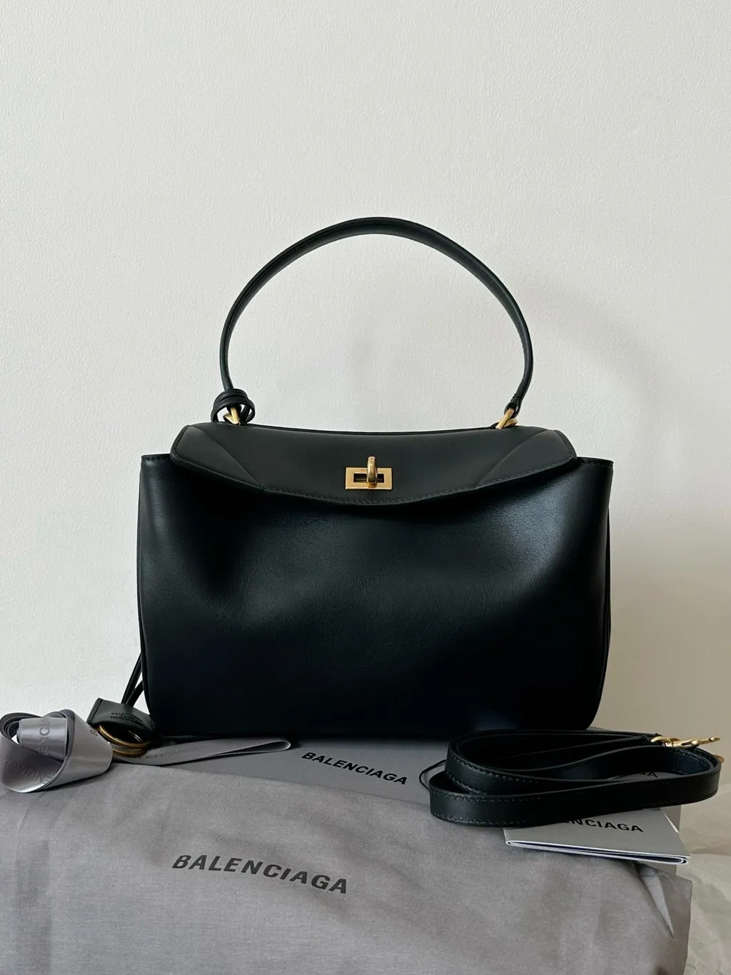 BALENCIAGA RODEO 手提包 黑色金扣3006