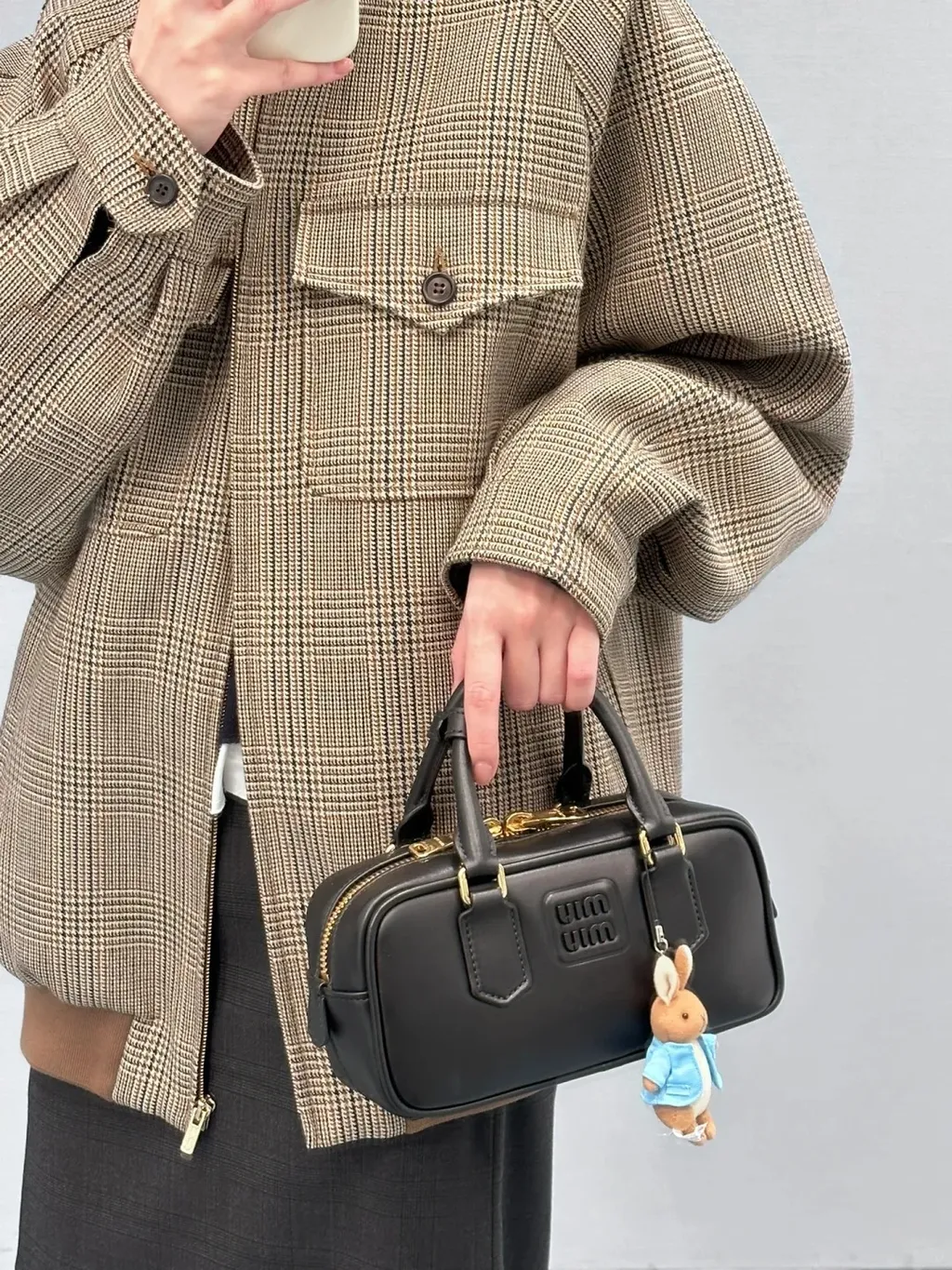 MIU MIU ARCADIE 保齡球包 黑色 小號3