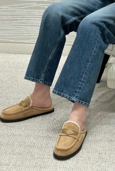DIOR 24SS BOY 羊毛穆勒拖鞋1