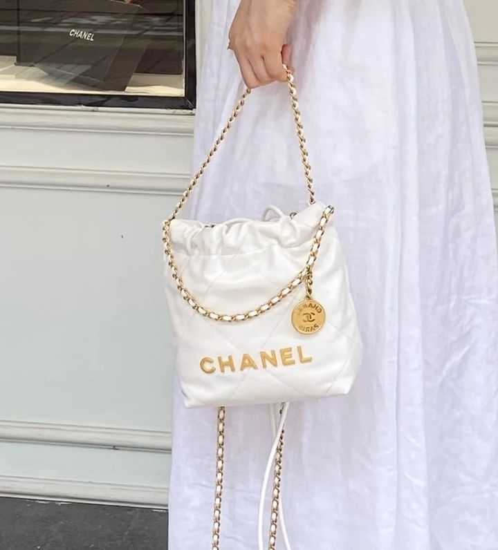 CHANEL 22BAG MINI 垃圾袋手提包 白金3