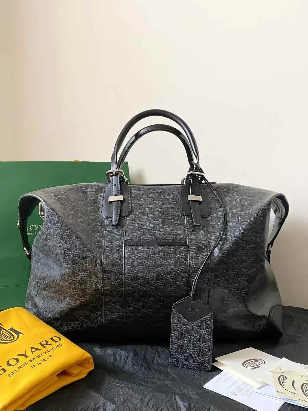 GOYARD JET BLACK BOWLING 45 旅行袋 黑色1