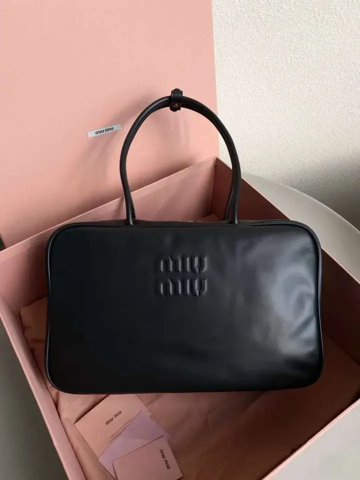 MIU MIU 牛皮革公文包 黑色1
