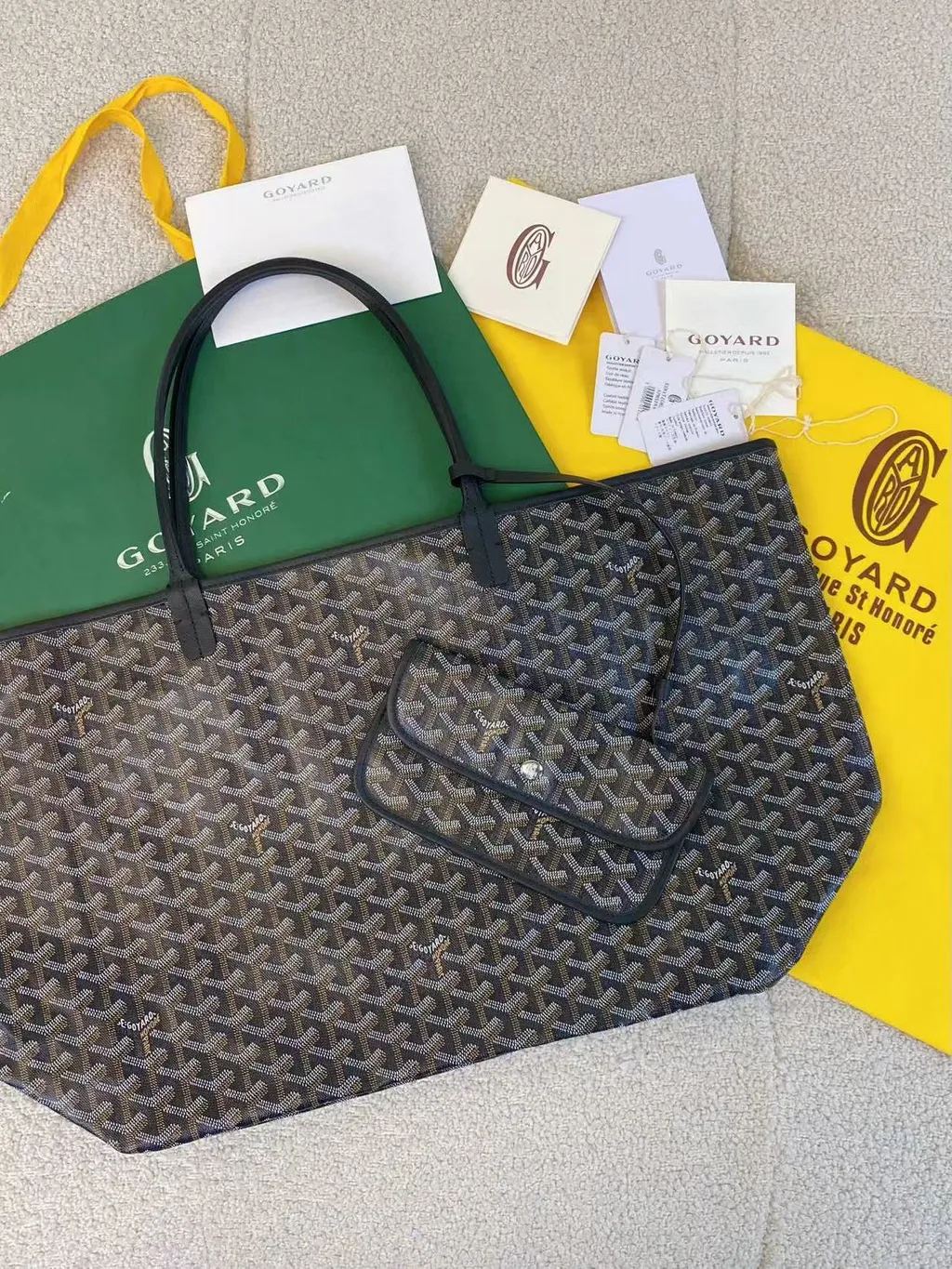 GOYARD SAINT LOUIS TOTE PM:GM 托特包 黑色6074