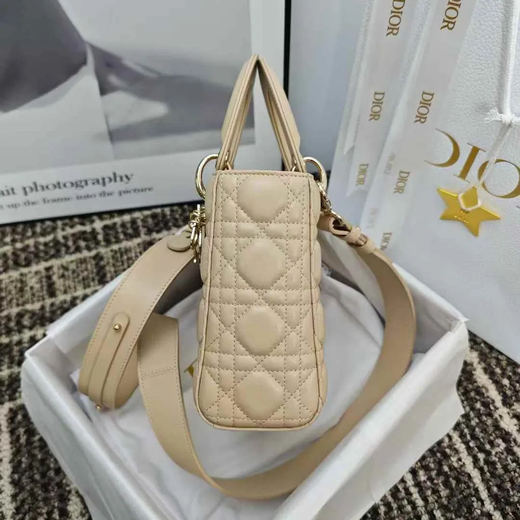 DIOR LADY 黛妃包 杏色7