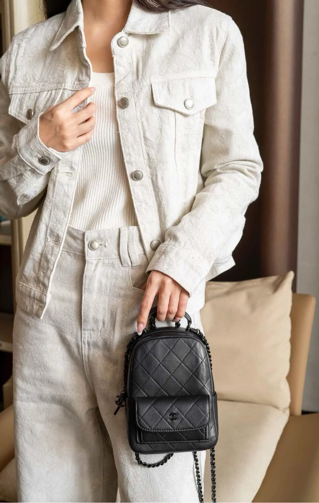 CHANEL 25C SO BACK MINI 小書包 黑色1