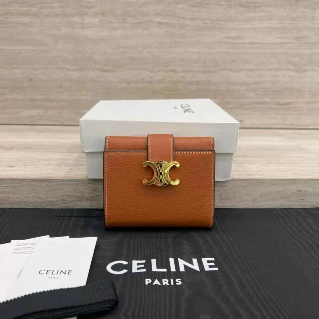 CELINE VICTOIRE 牛皮革三折短夾 多色2