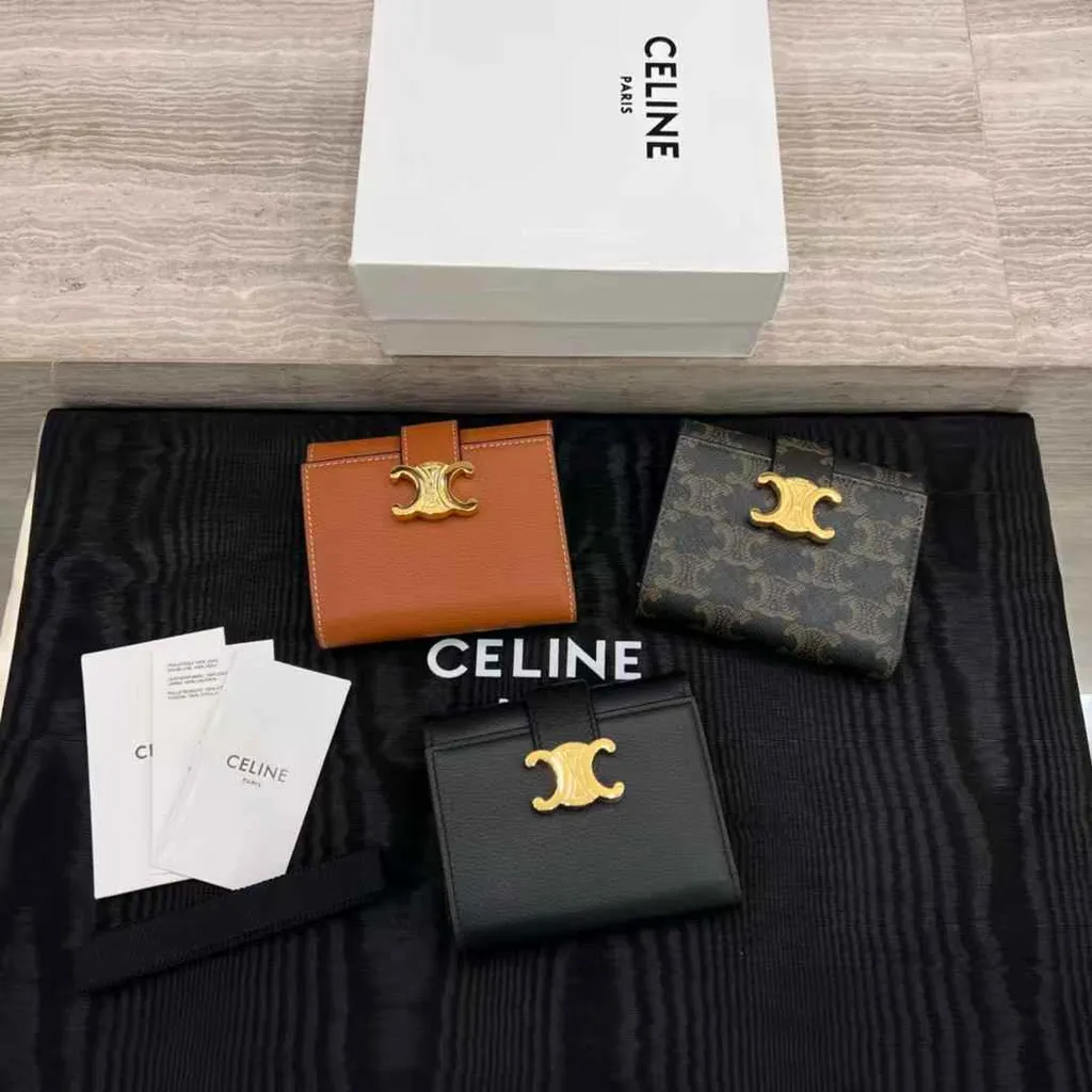 CELINE VICTOIRE 牛皮革三折短夾 多色1