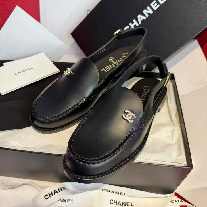 CHANEL 25P SLINGBACK 小牛皮樂福後空涼鞋3