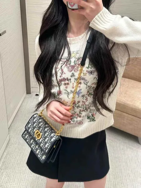 DIOR 莫奈花園刺繡羊絨針織長袖上衣8