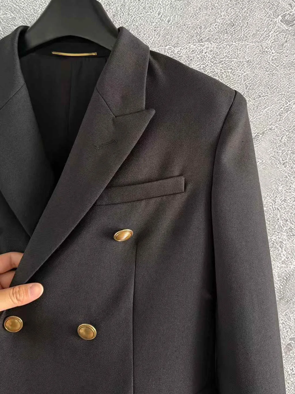 YSL 斜紋羊毛西裝外套8
