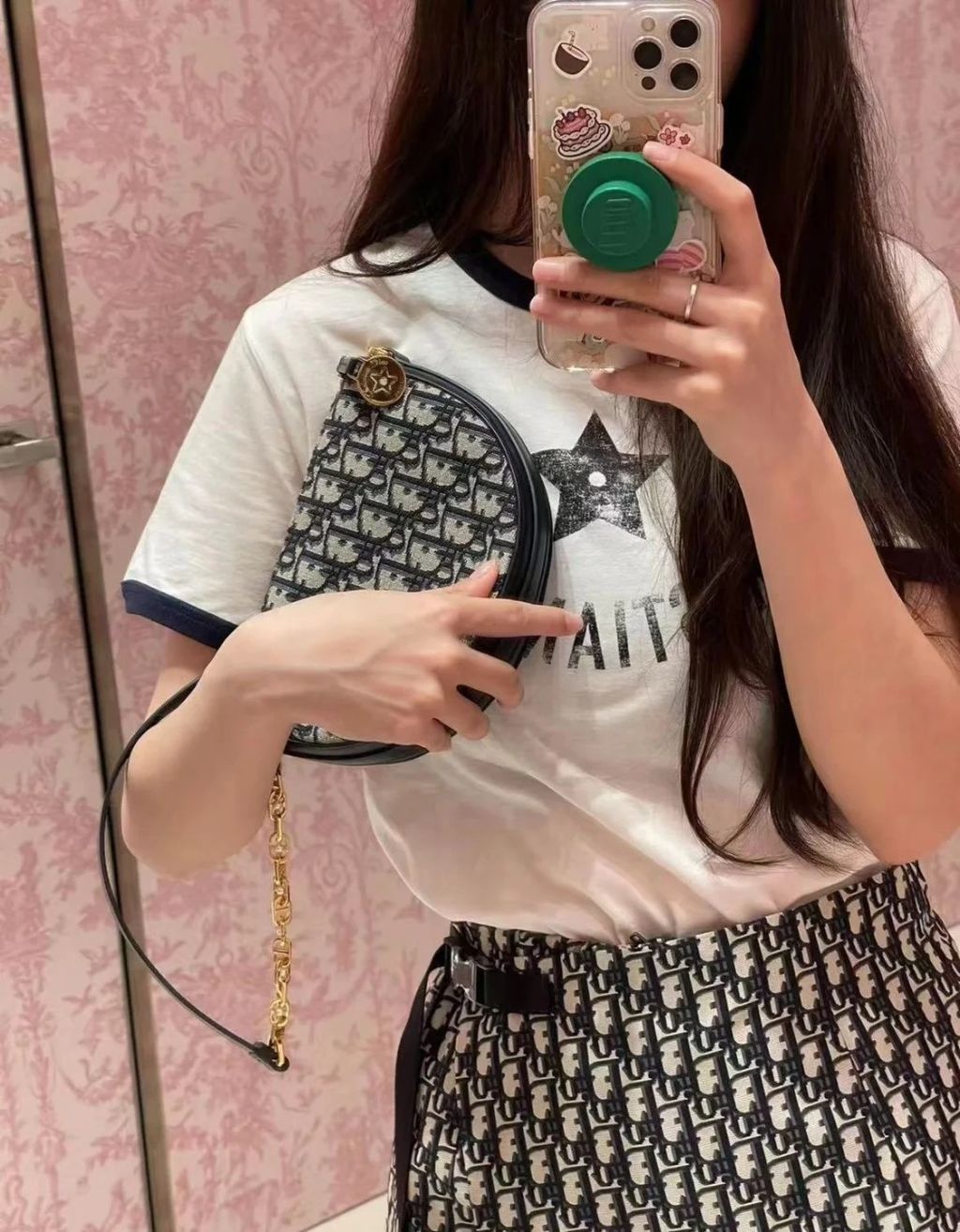 DIOR CALLISTO 半月鏈條腋下包 老花藍1