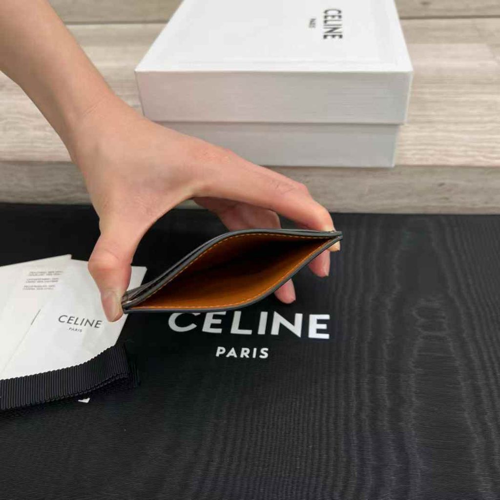 CELINE TRIOMPHE 牛皮革卡包 老花款5