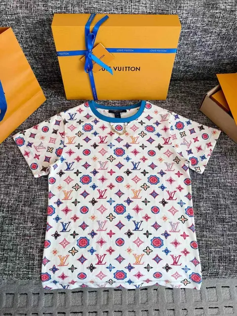 LV MONOGRAM 彩色繽紛老花鏈帶短袖上衣 1AGSMU 