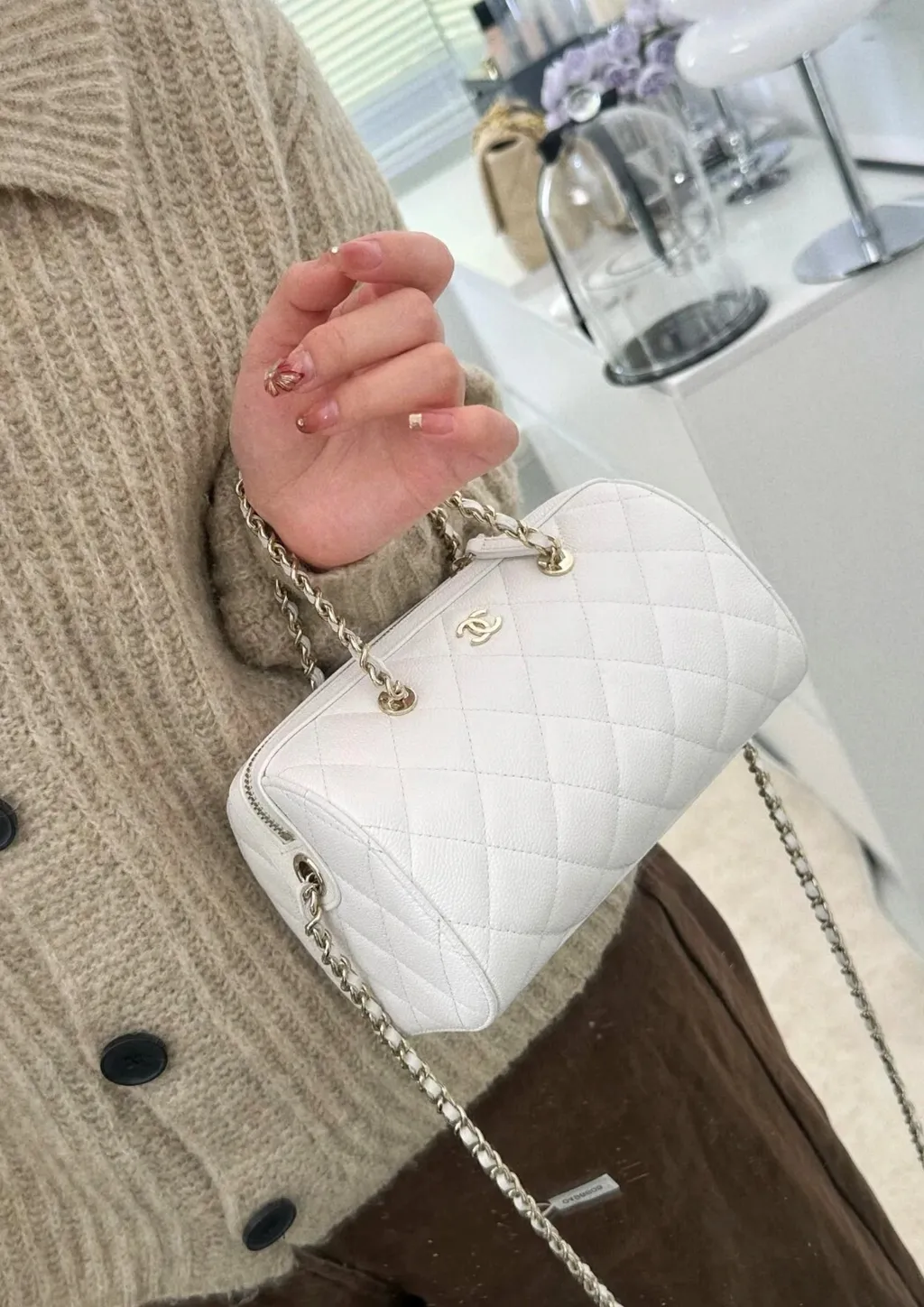 CHANEL 25P 荔枝紋波士頓保齡球包 兩色 3